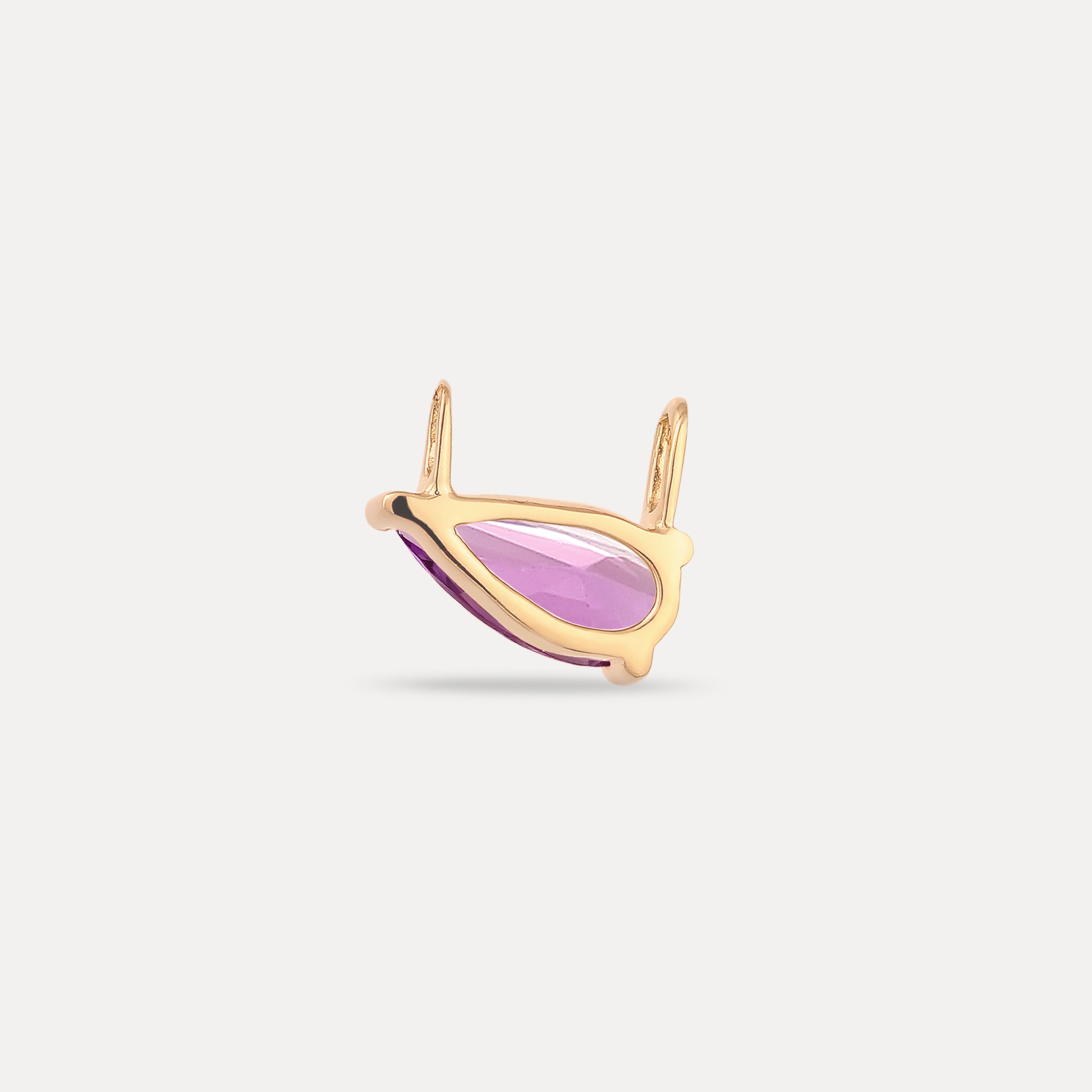 Amethyst Balance Drop Anhänger | 585 Gold