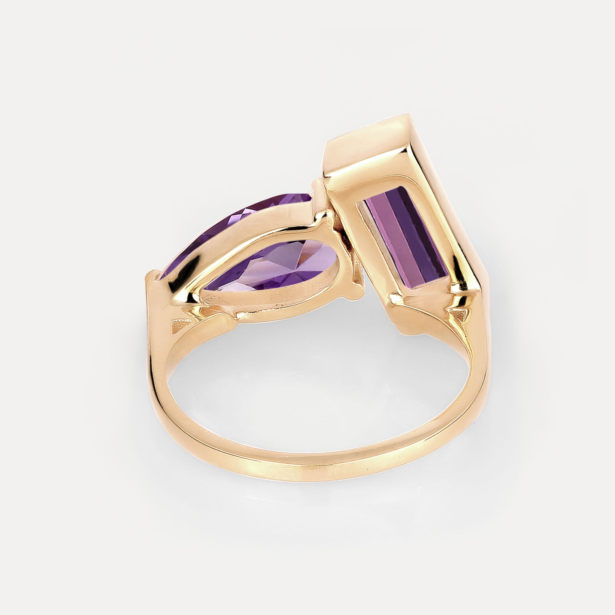 Amethyst Balance Ring | 585 Gold