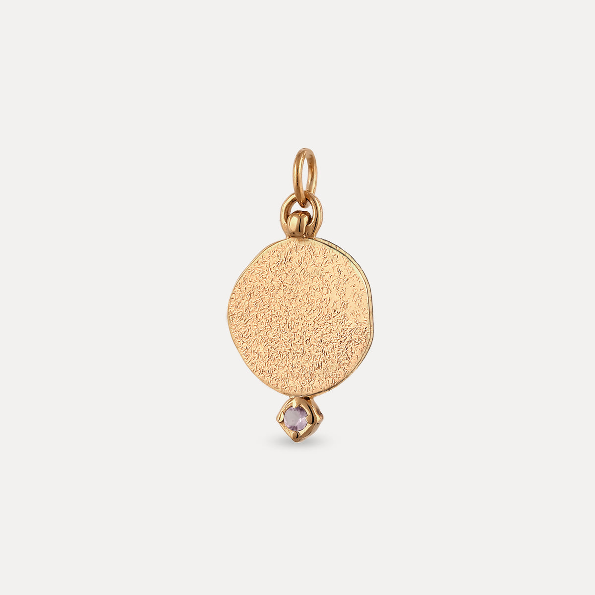 Amethyst Fluid Medaillon Anhänger - Antique | 585 Gold
