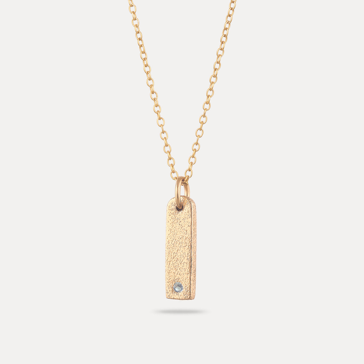 Aquamarin Bar Anhänger - Antique | 585 Gold