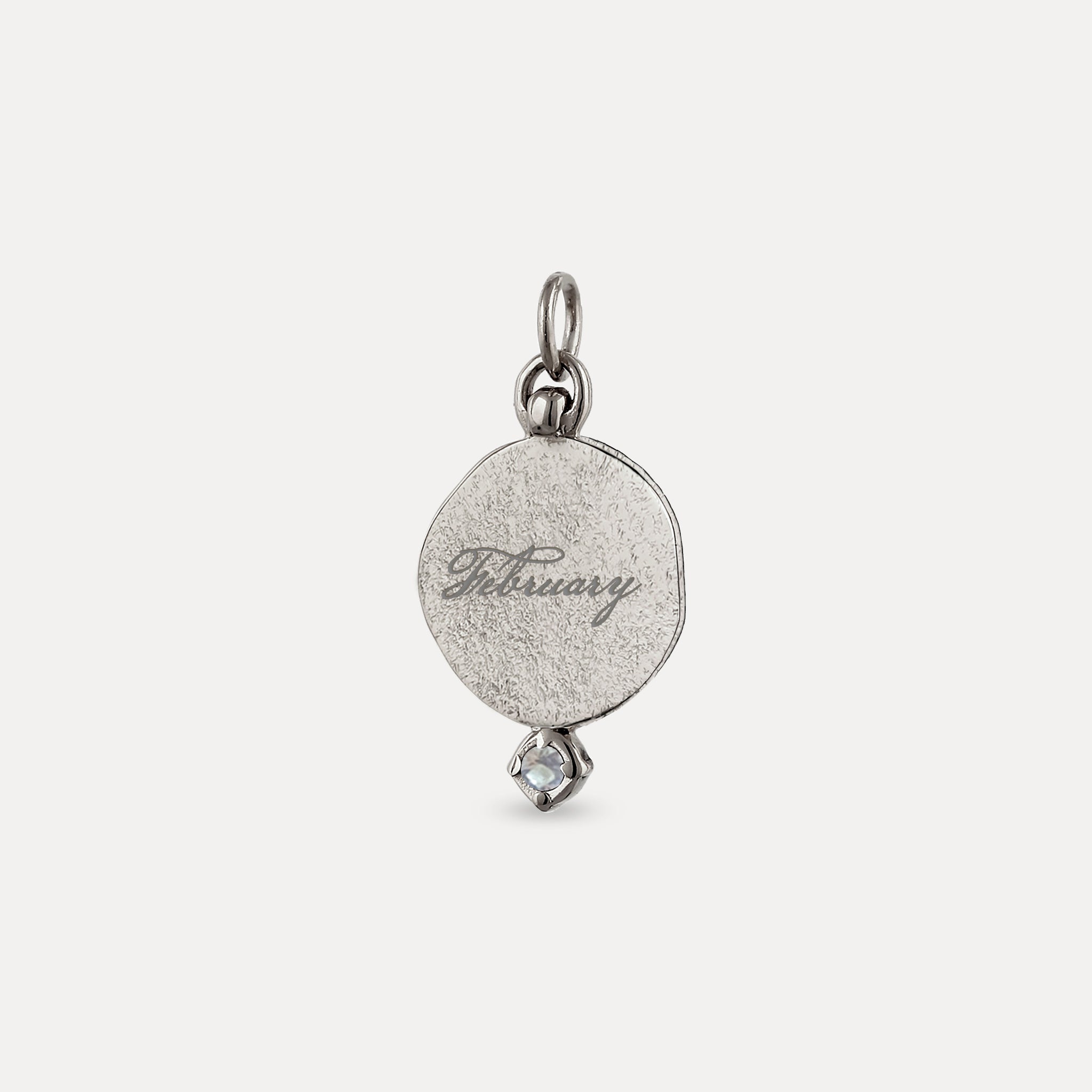 Aquamarin Engravable Fluid Medallion Anhänger – Matt