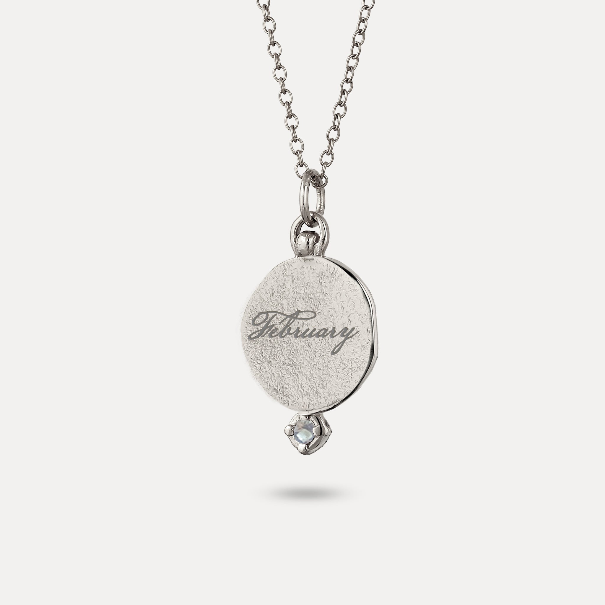 Aquamarin Engravable Fluid Medallion Anhänger – Matt