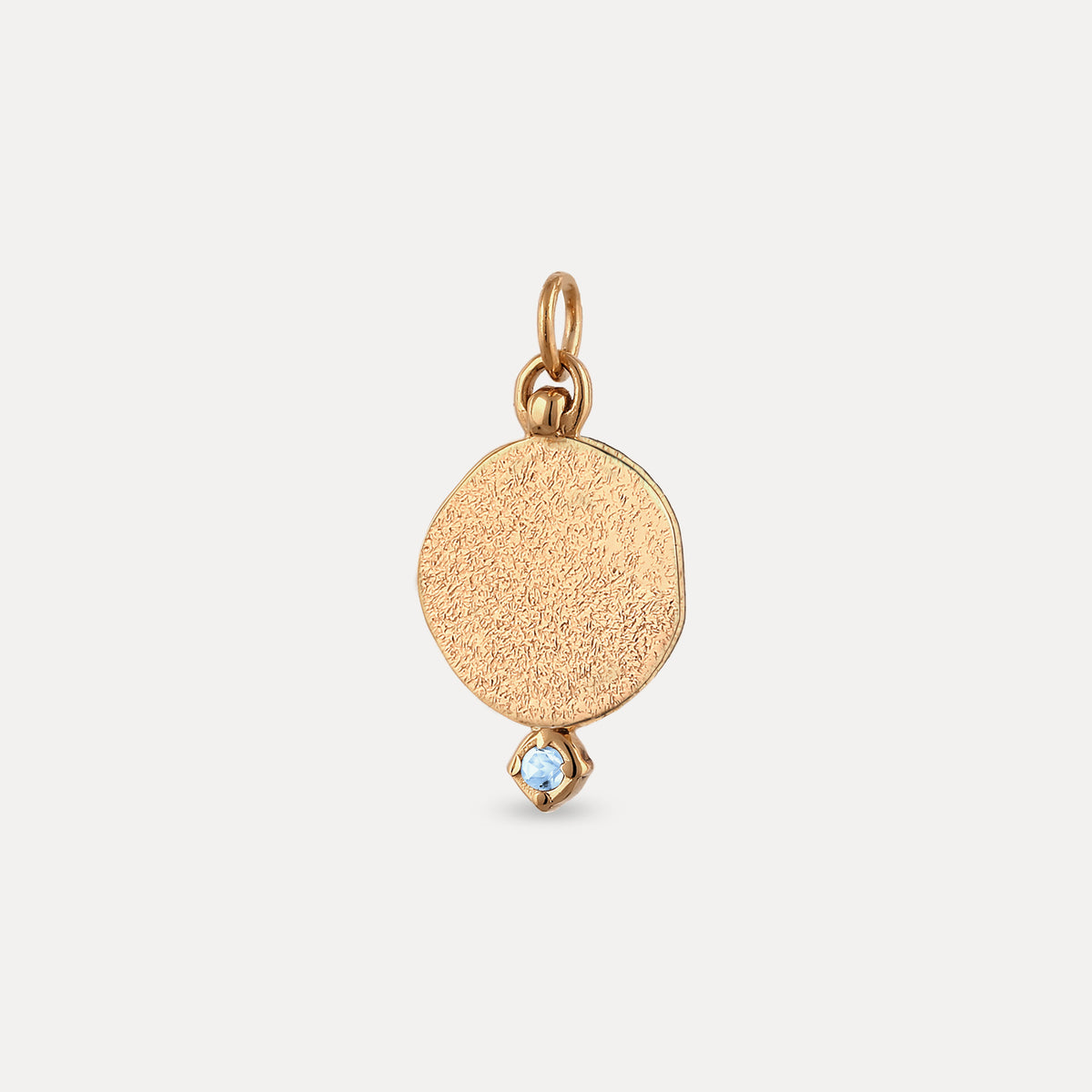 Aquamarin Fluid Medaillon Anhänger - Antique | 585 Gold
