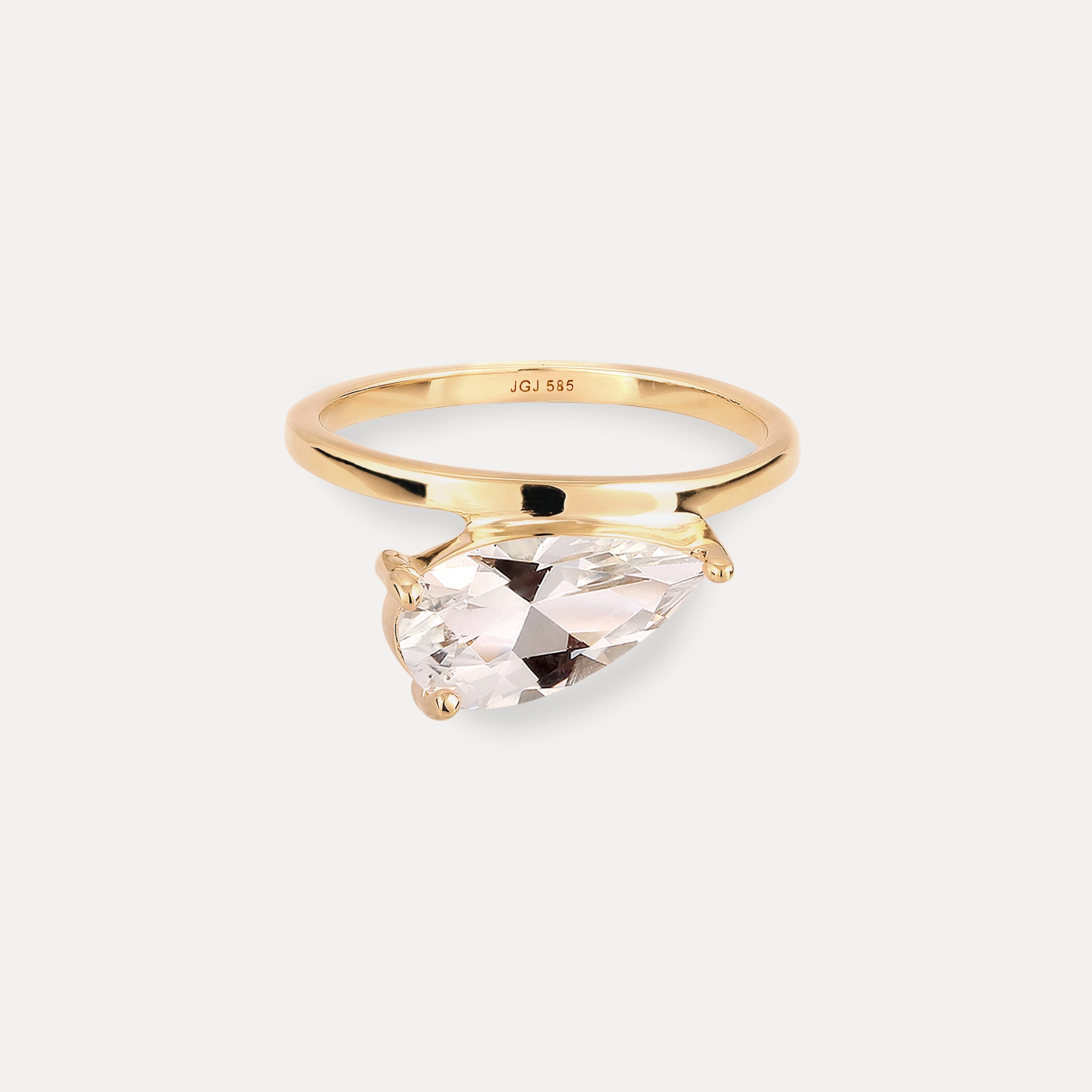 Beryll Balance Drop Ring | 585 Gold