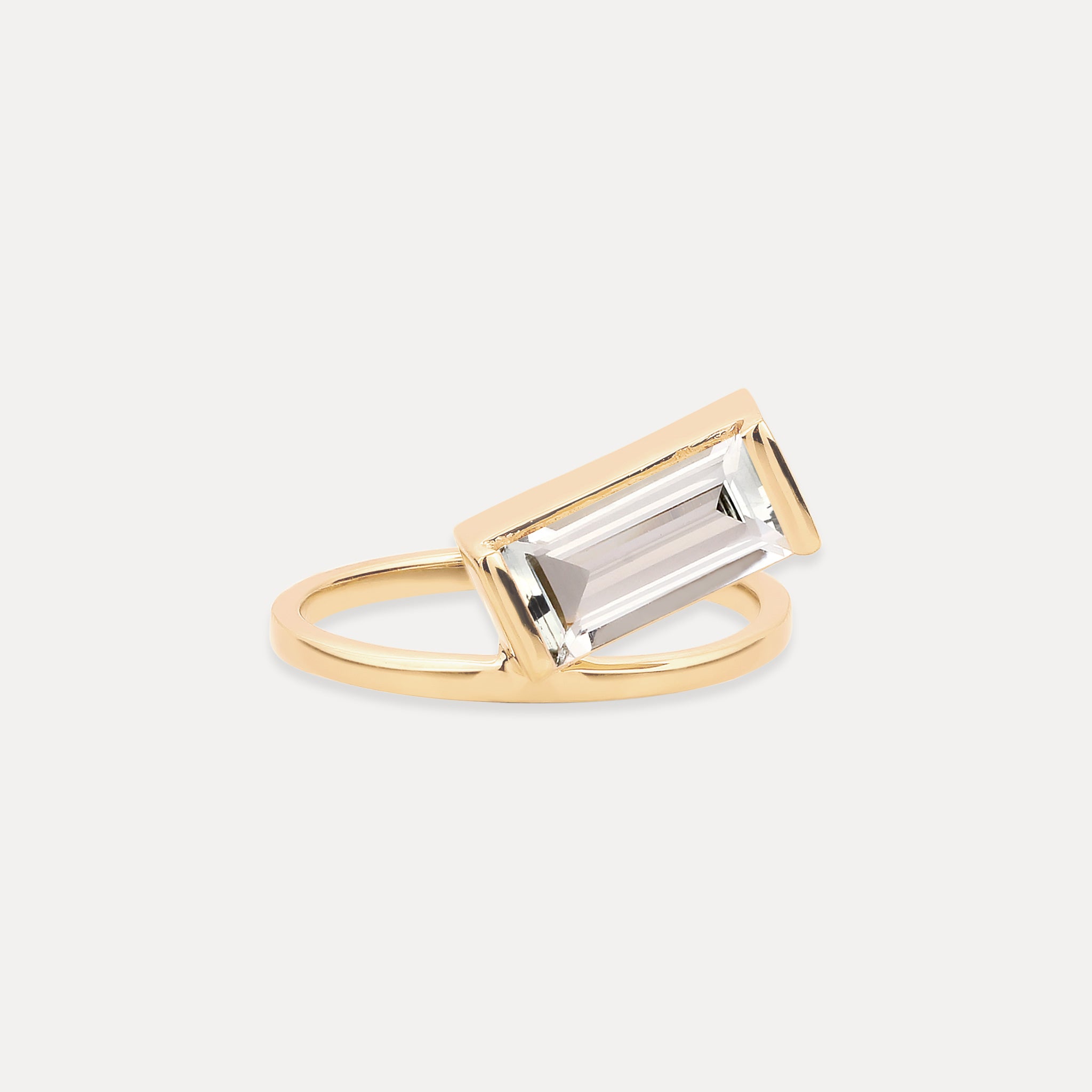 Beryll Balance Baguette Ring | 585 Gold