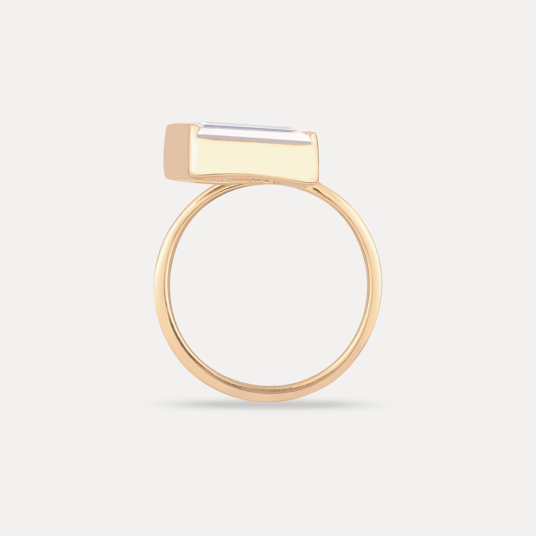 Beryll Balance Baguette Ring | 585 Gold