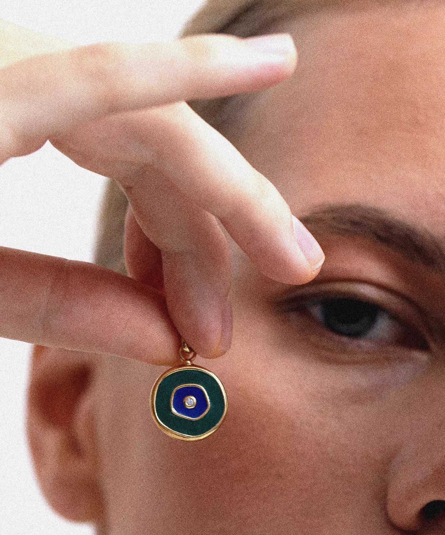 Evil Eye Ketten-Anhänger aus 925 Sterling Silver vermeil