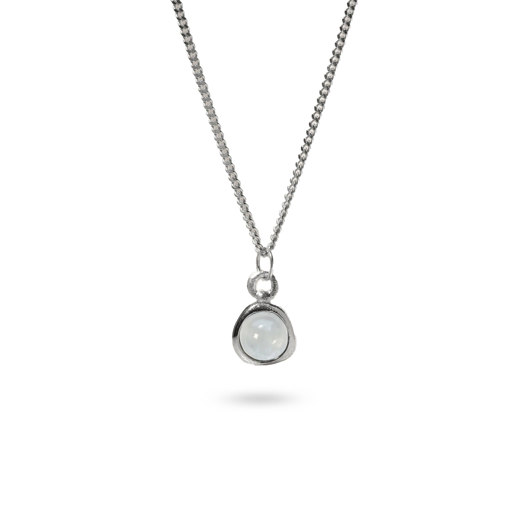Aquamarin Stone Fluid Kette