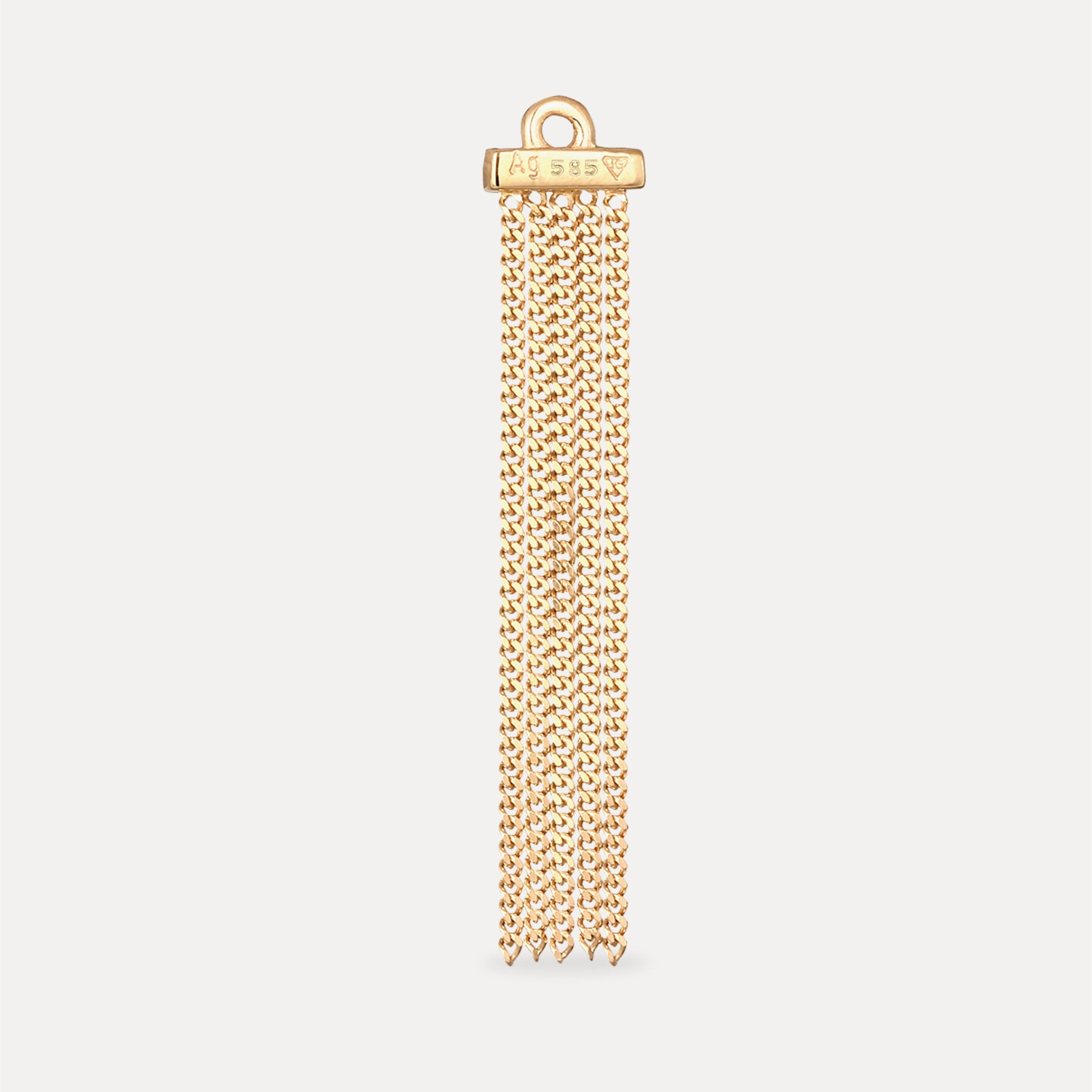 Balance Fringe Back Add-On Ohrringe - Single | 585 Gold