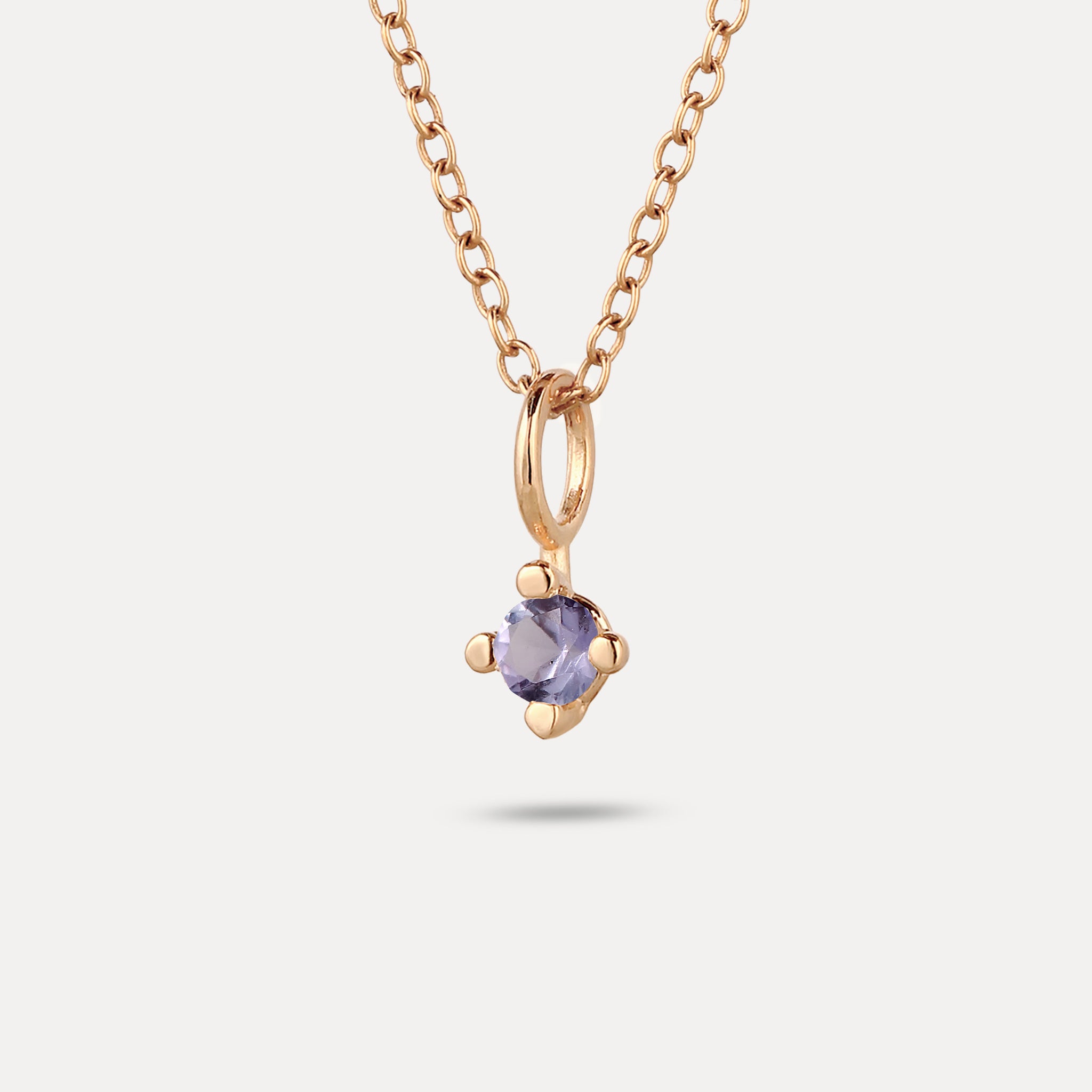 The Minimalist Birthstone Charm Anhänger | 585 Gold