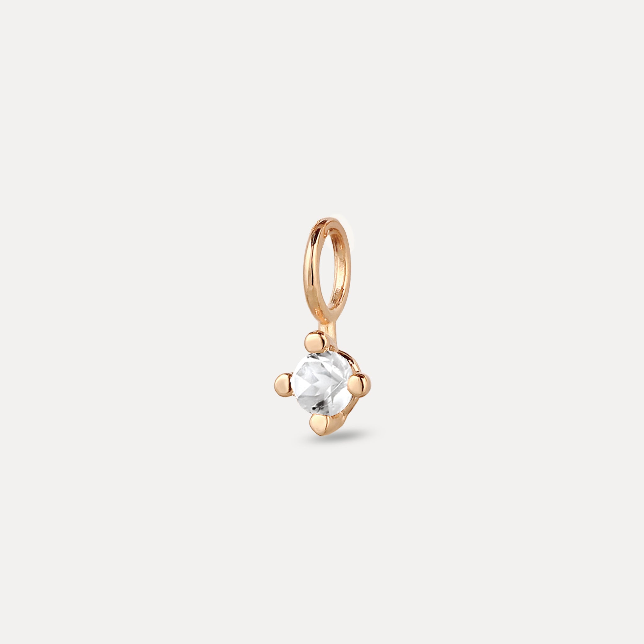 The Minimalist Birthstone Charm Anhänger | 585 Gold