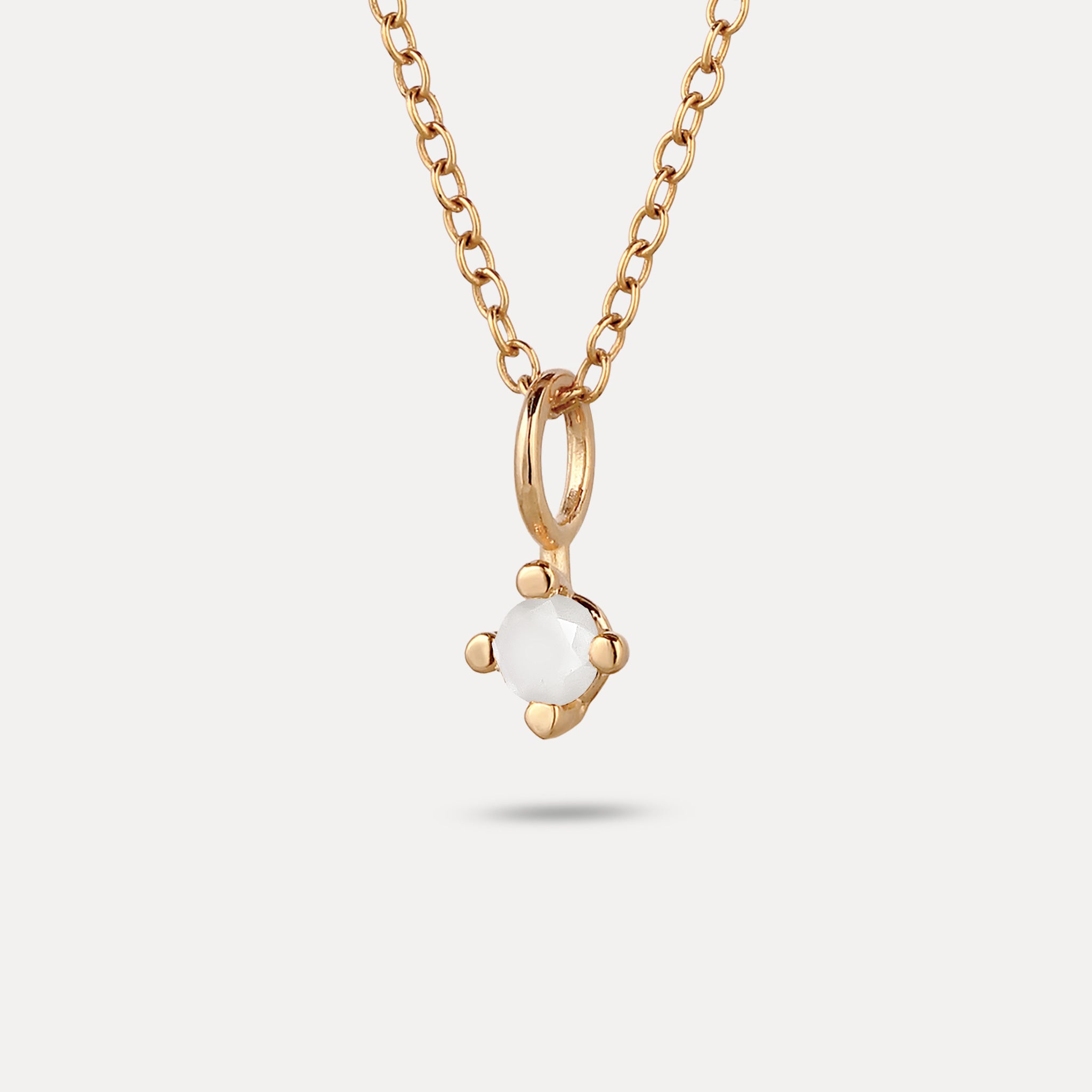 The Minimalist Birthstone Charm Anhänger