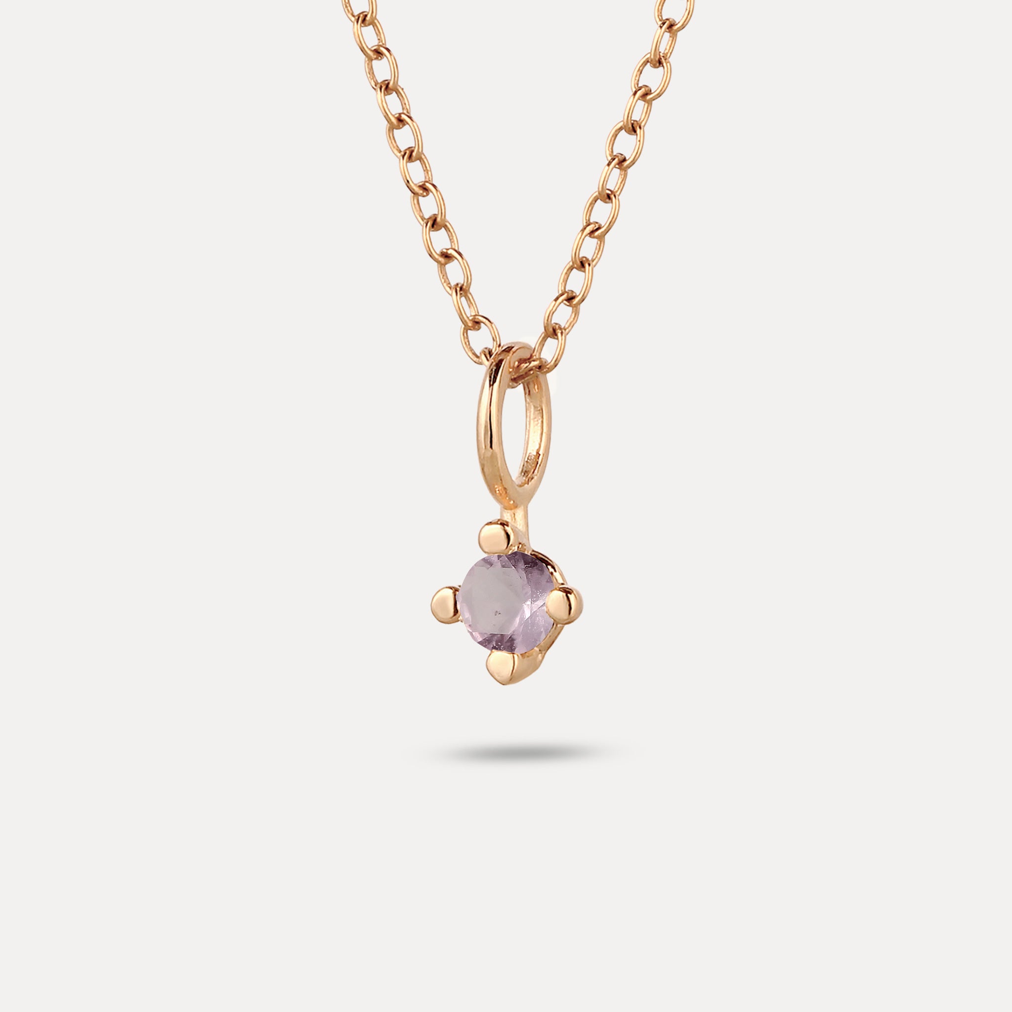 The Minimalist Birthstone Charm Anhänger | 585 Gold