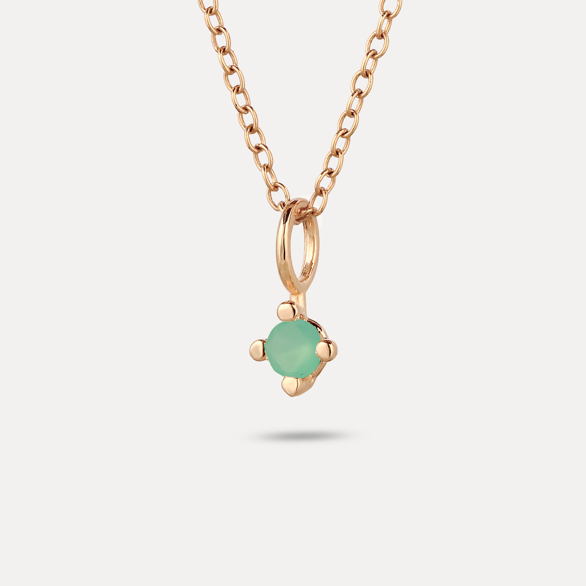 The Minimalist Birthstone Charm Anhänger | 585 Gold