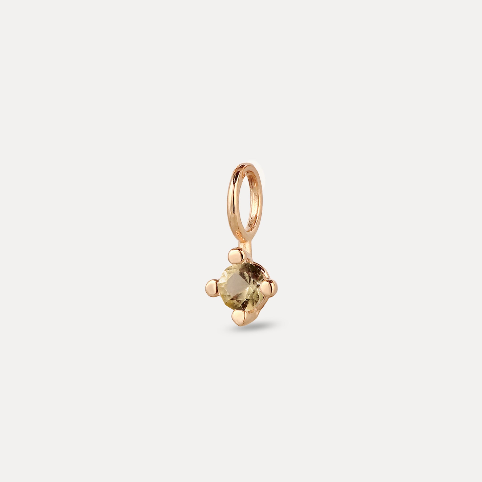 The Minimalist Birthstone Charm Anhänger | 585 Gold