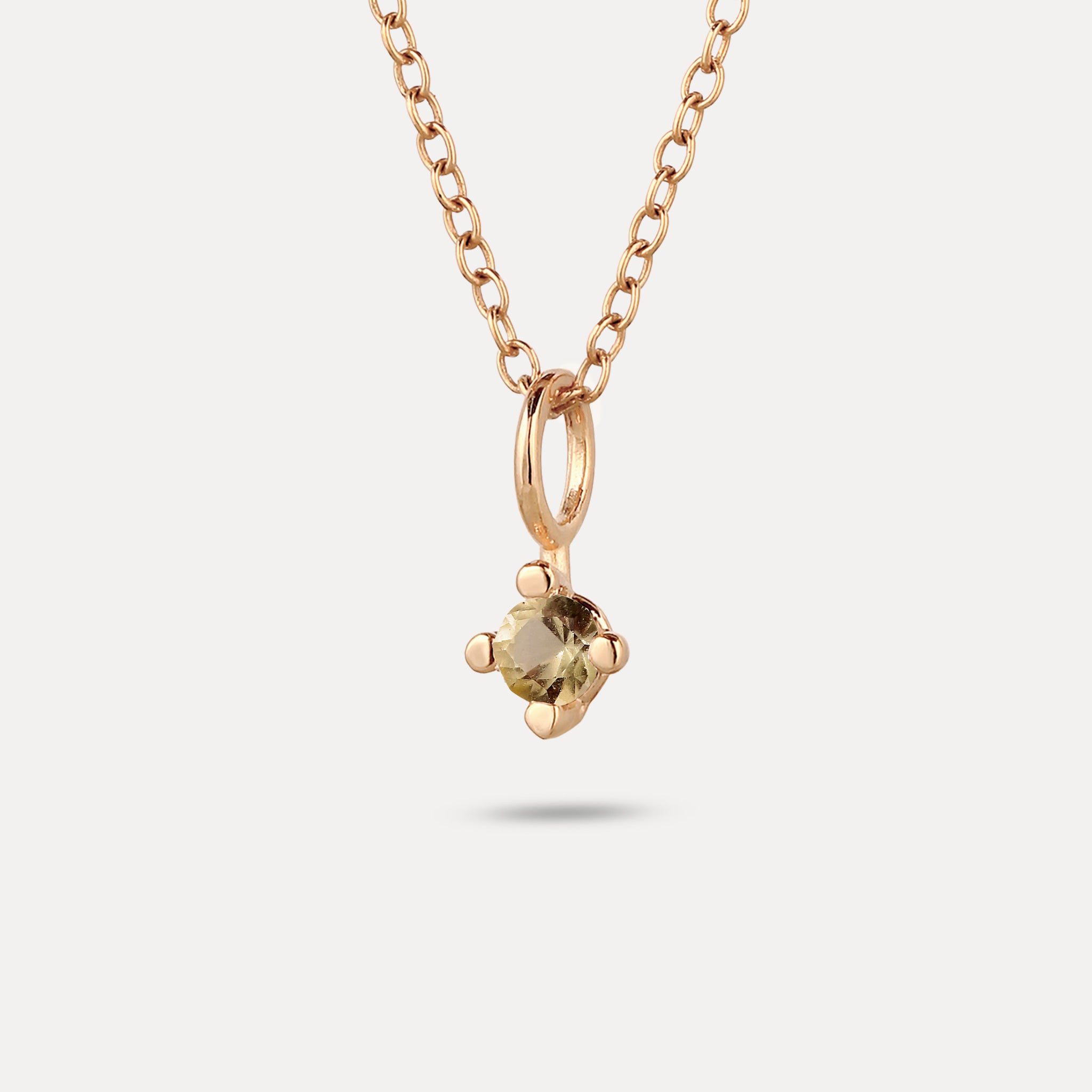The Minimalist Birthstone Charm Anhänger | 585 Gold