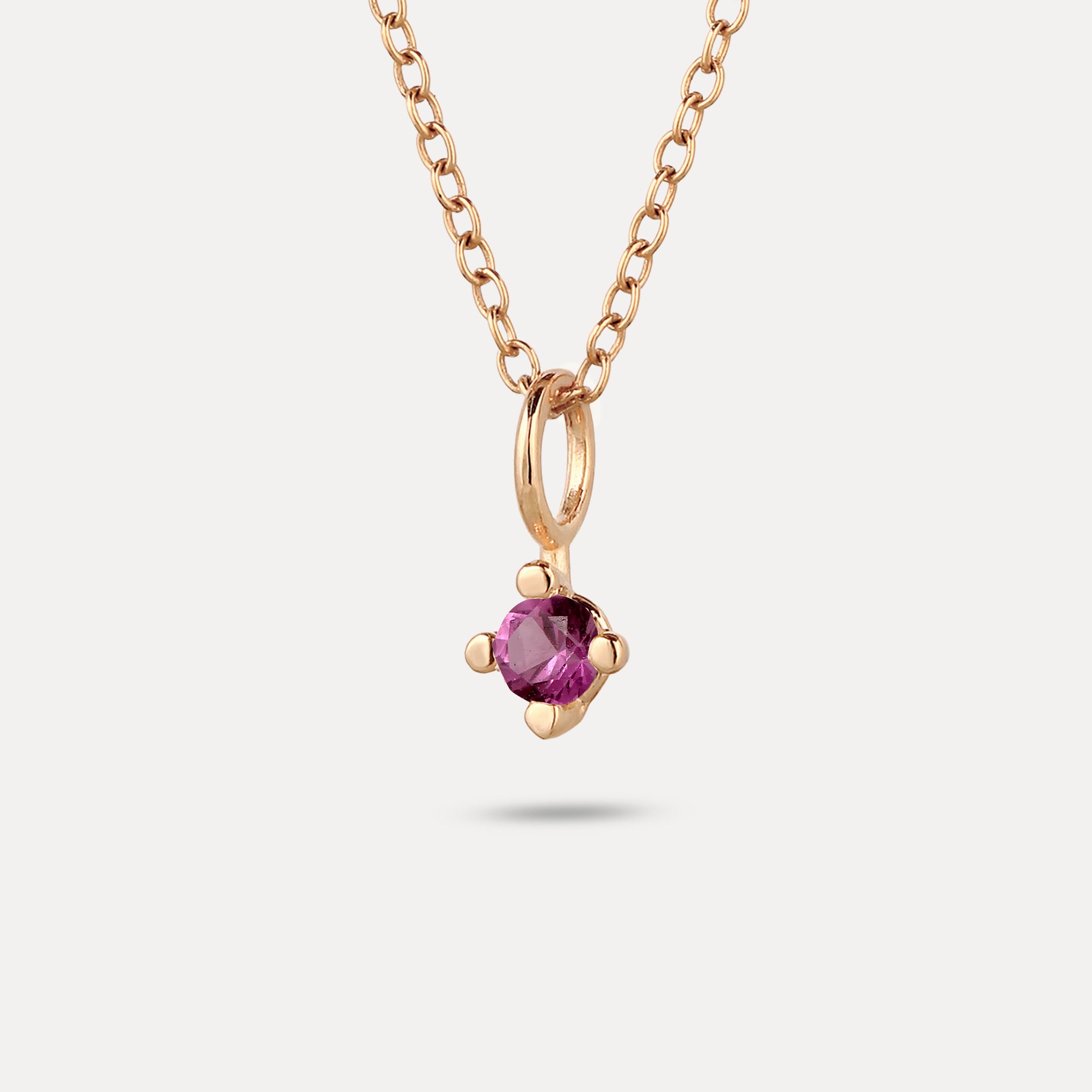 The Minimalist Birthstone Charm Anhänger | 585 Gold