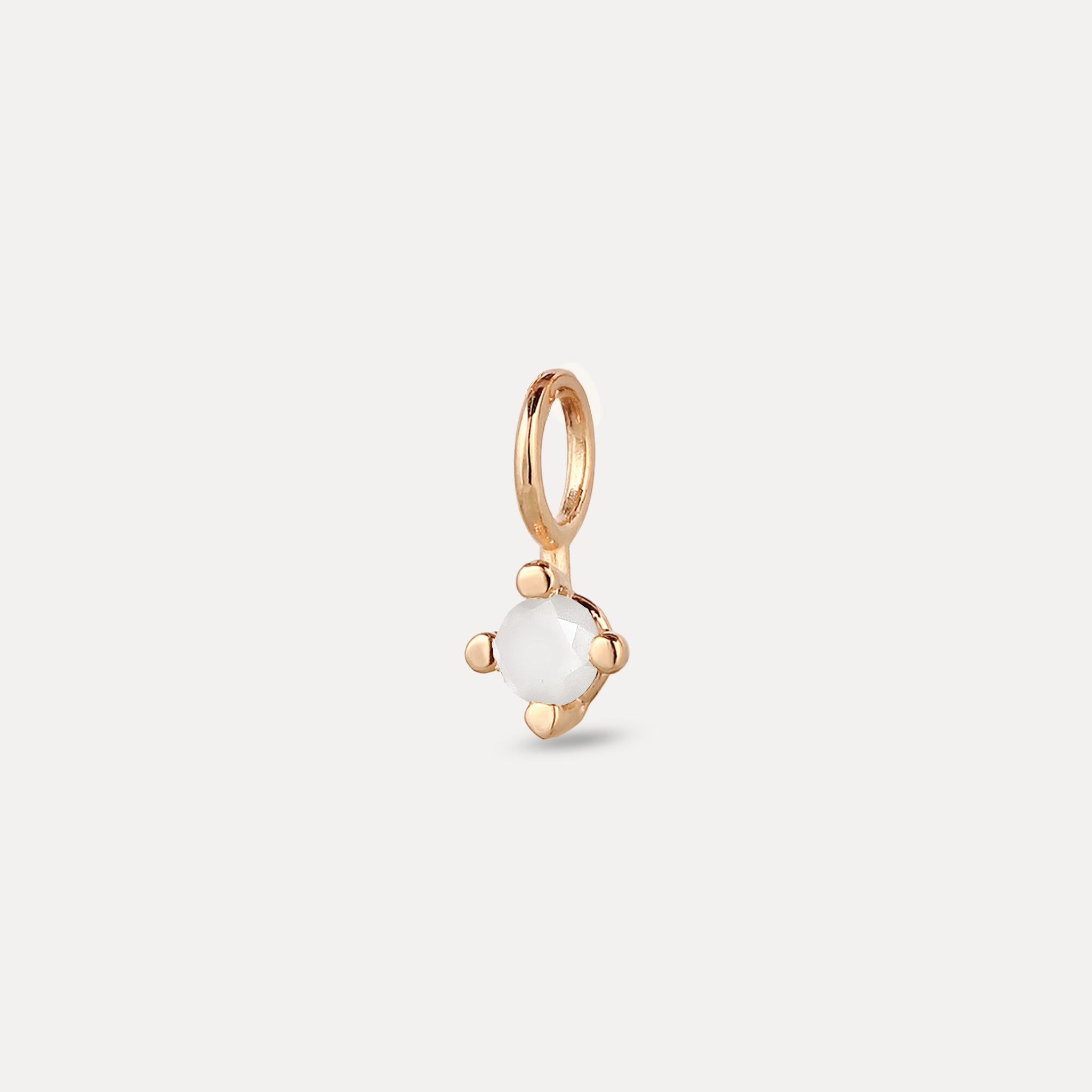 The Minimalist Birthstone Charm Anhänger | 585 Gold