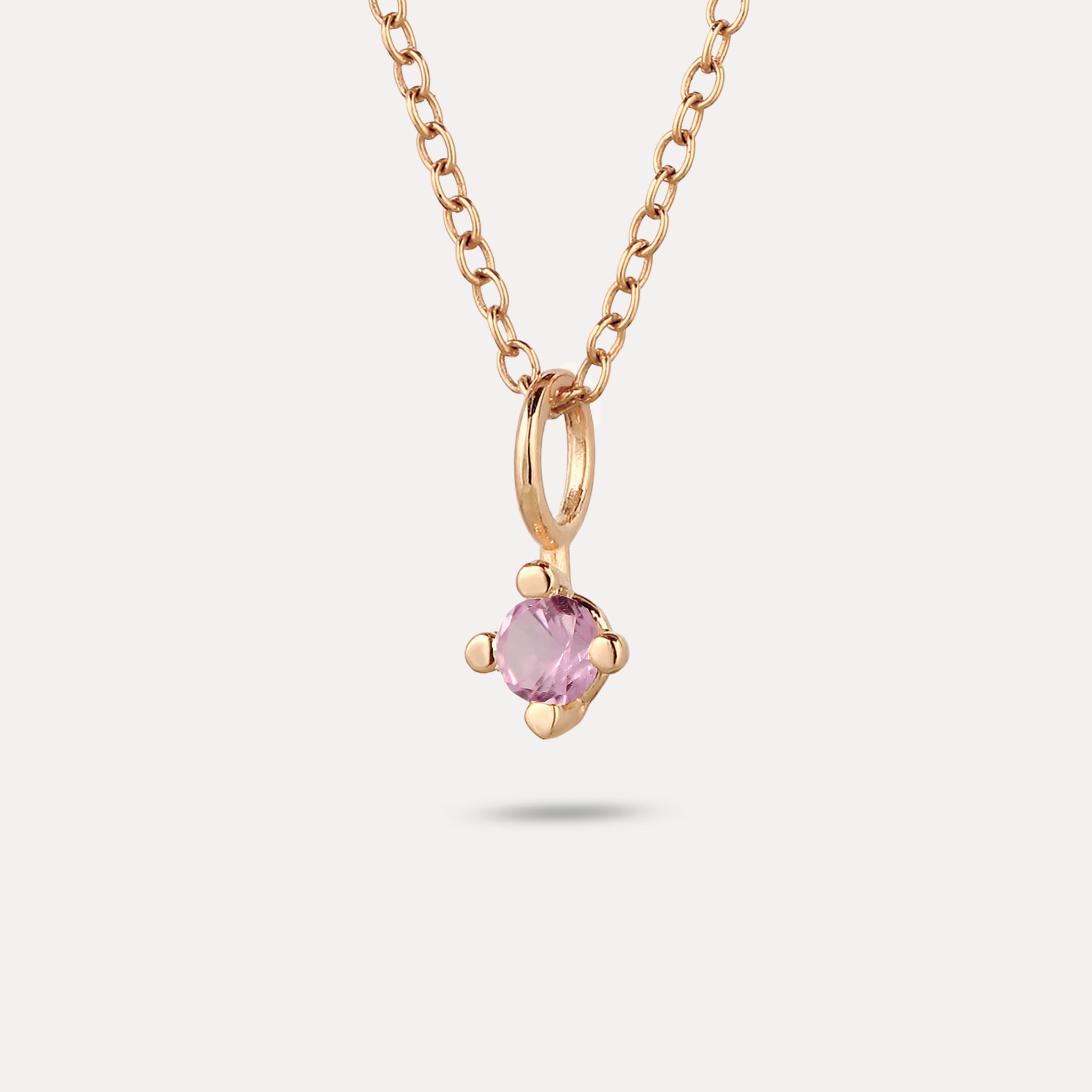 The Minimalist Birthstone Charm Anhänger | 585 Gold