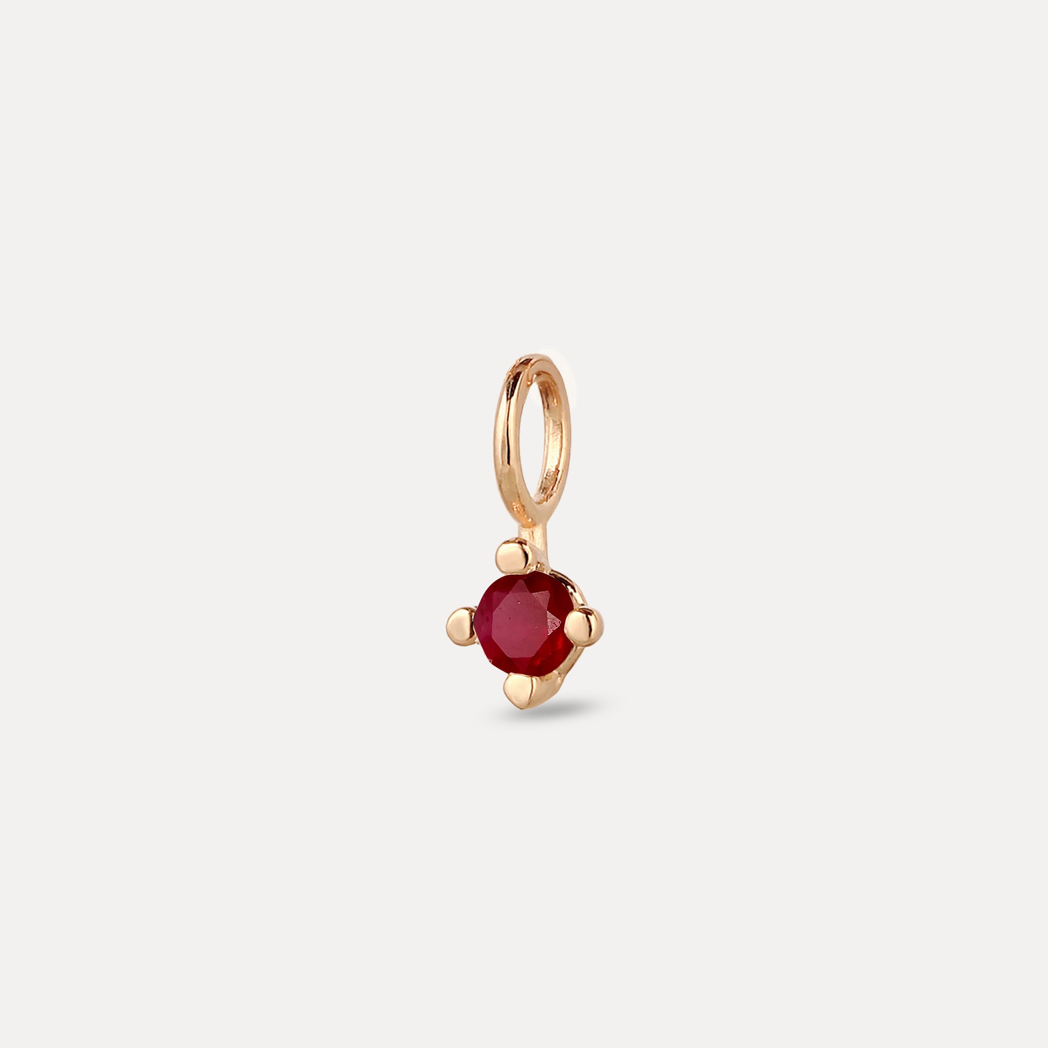 The Minimalist Birthstone Charm Anhänger | 585 Gold