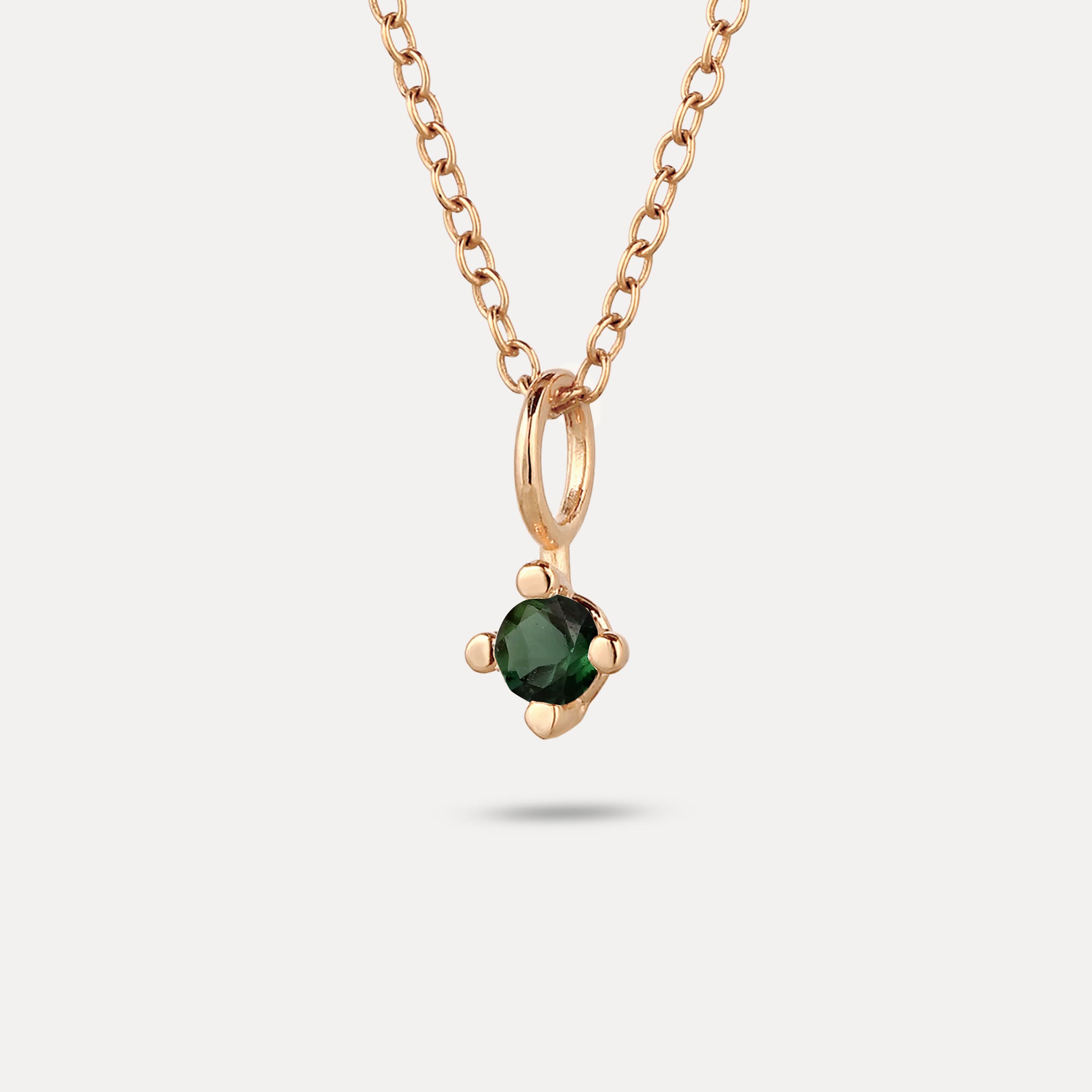 The Minimalist Birthstone Charm Anhänger | 585 Gold