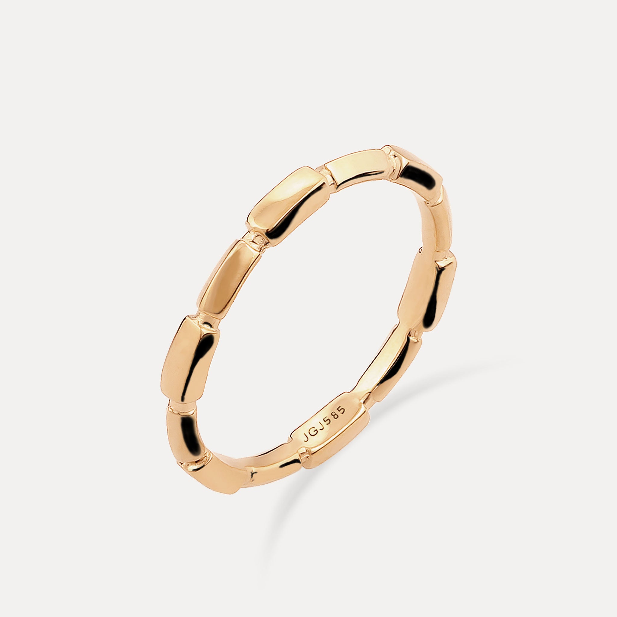 Offset Brick Ring | 585 Gold