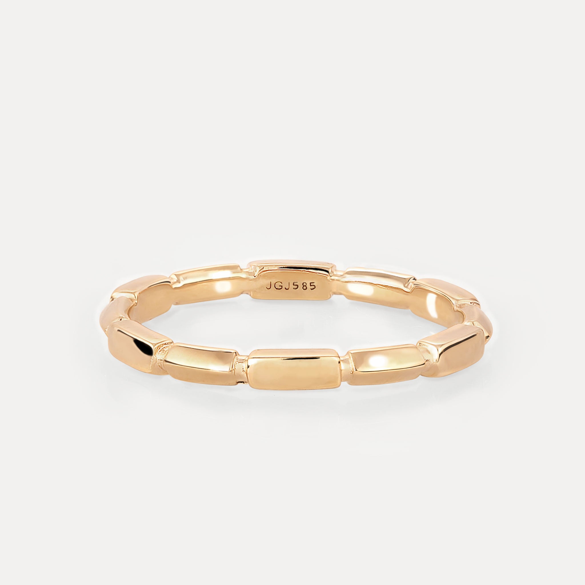 Offset Brick Ring | 585 Gold