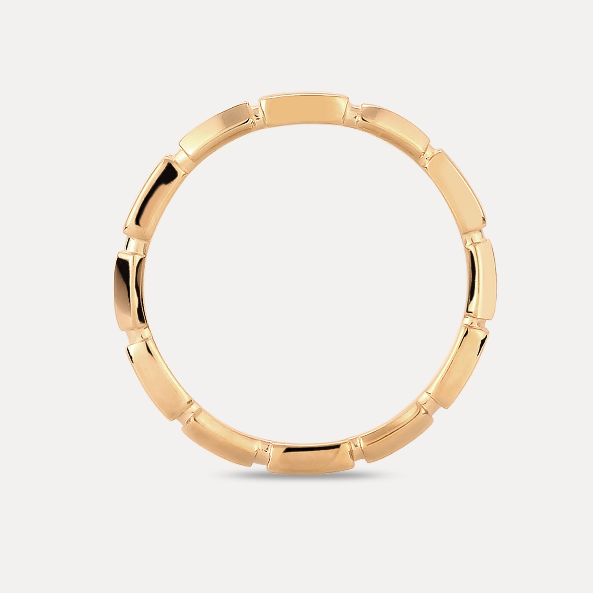 Offset Brick Ring | 585 Gold