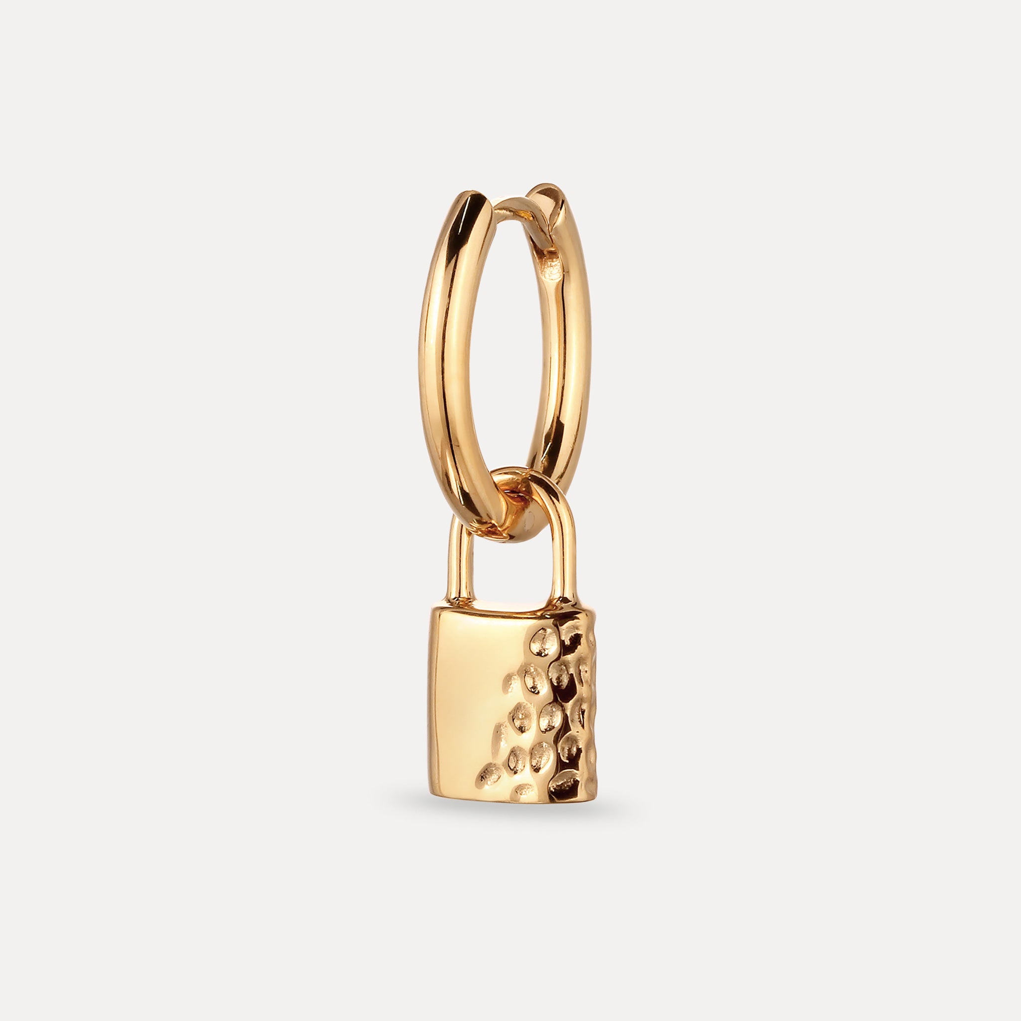 Padlock Creolen Ohrring