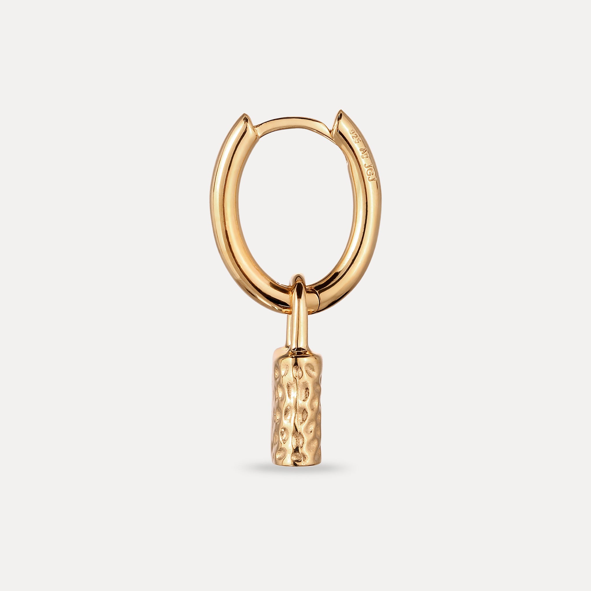 Padlock Creolen Ohrring