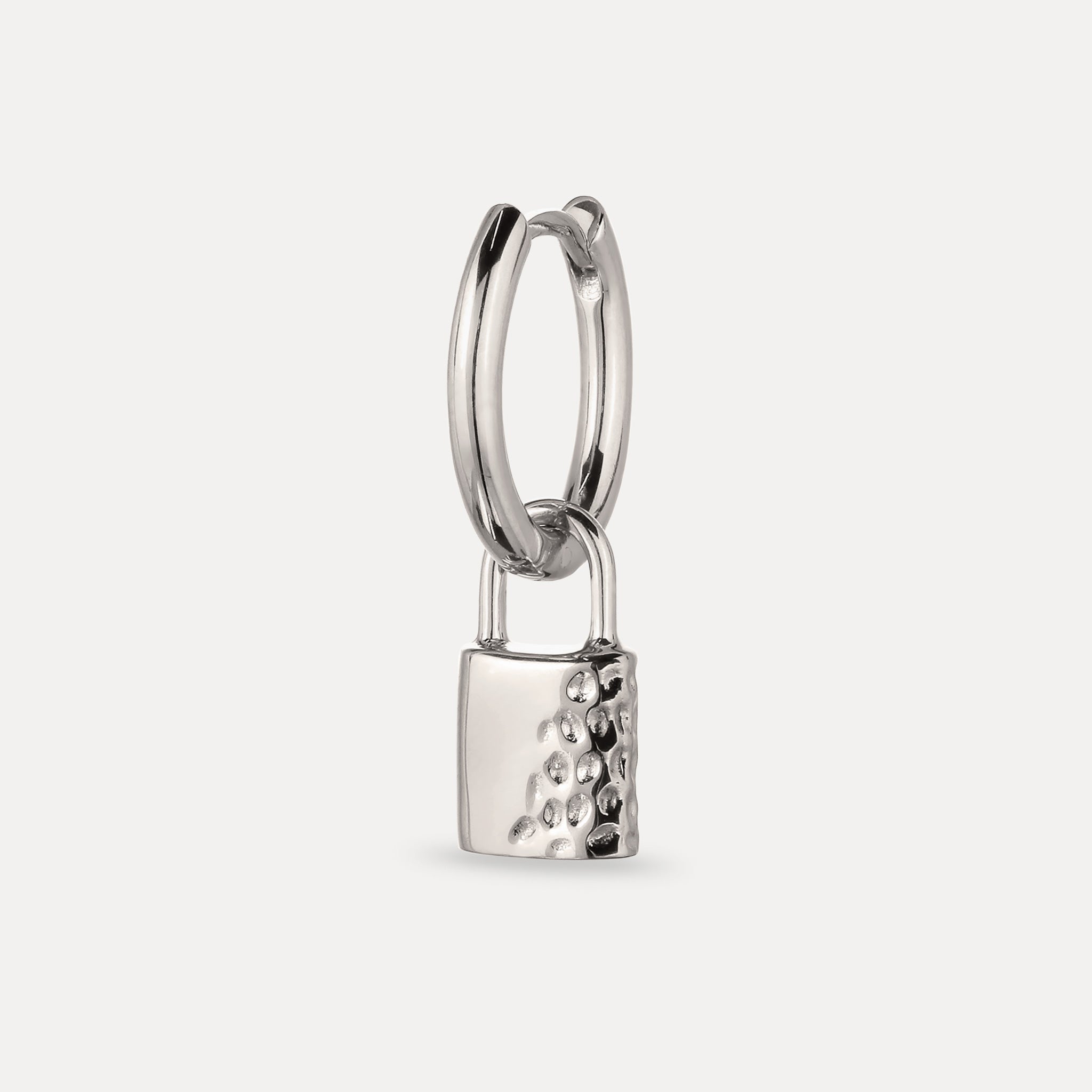 Padlock Creolen Ohrring