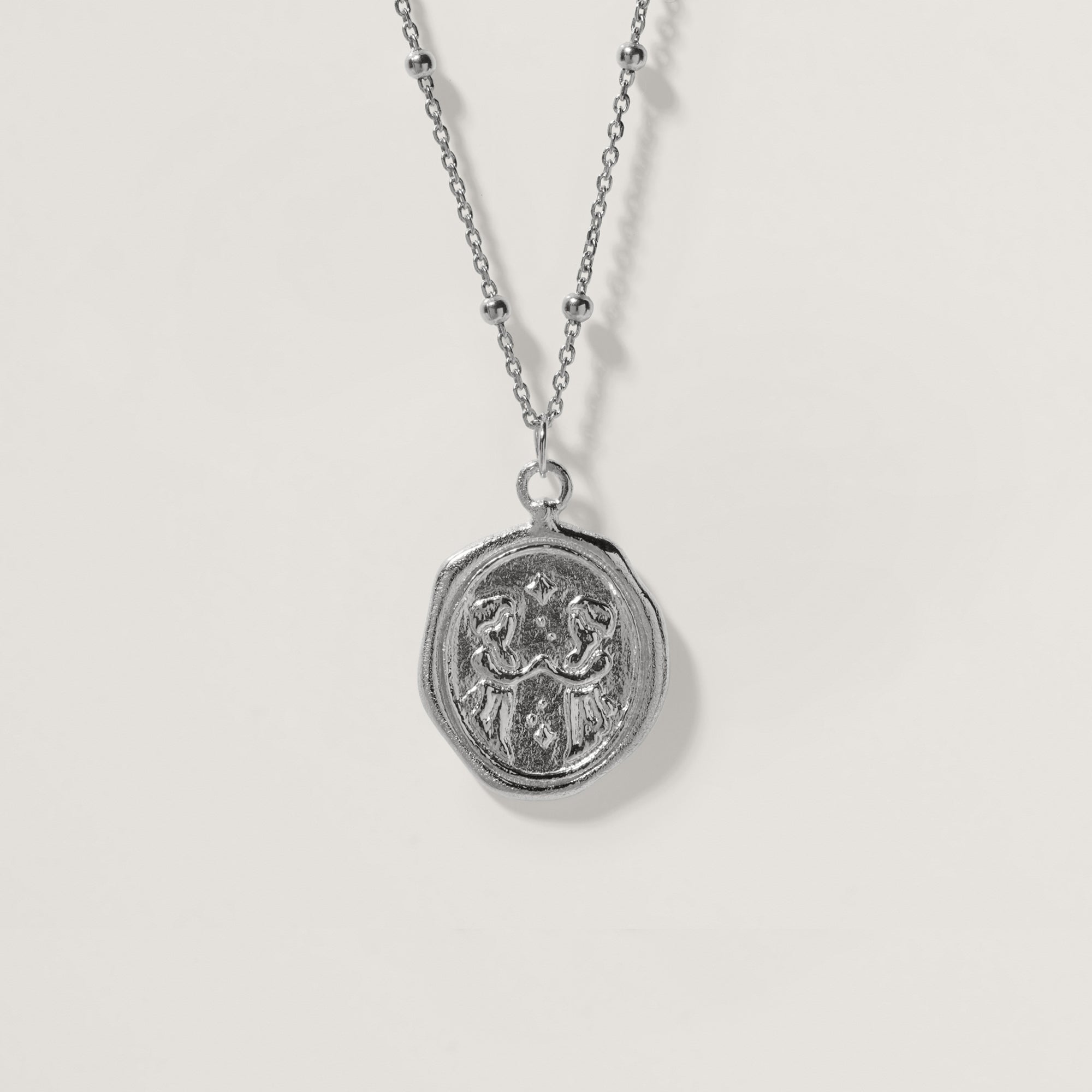 Zodiac Seal 925 Silber mit Satellite Kette