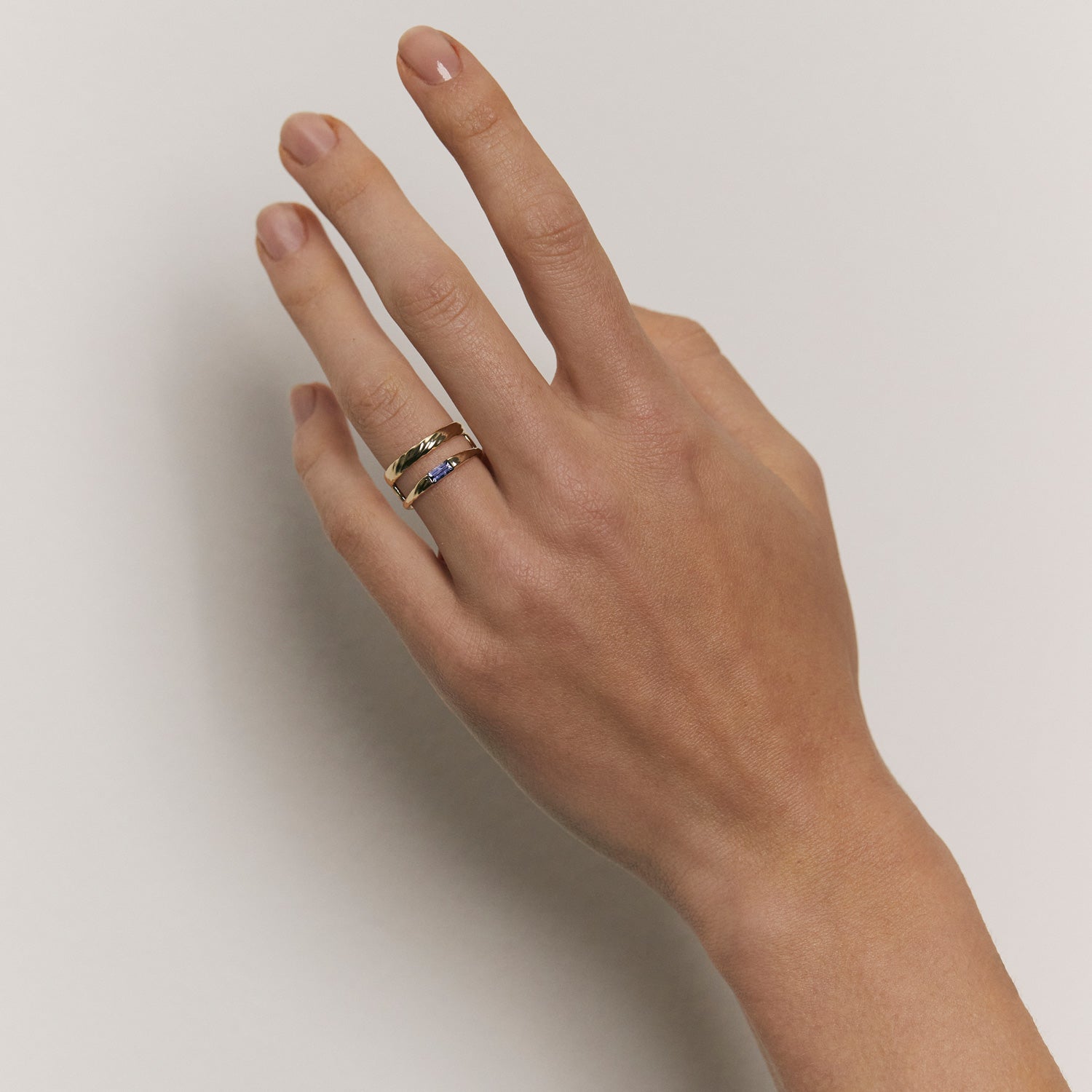 Baguette Double Ring Iolith